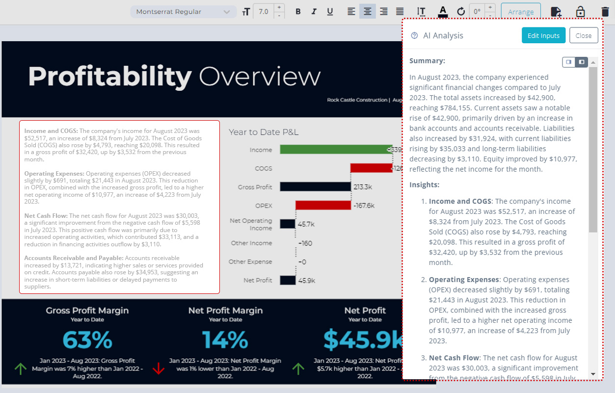 Add AI Reporting to reports