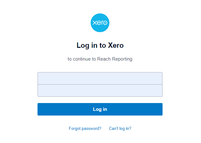 xero logging into reach